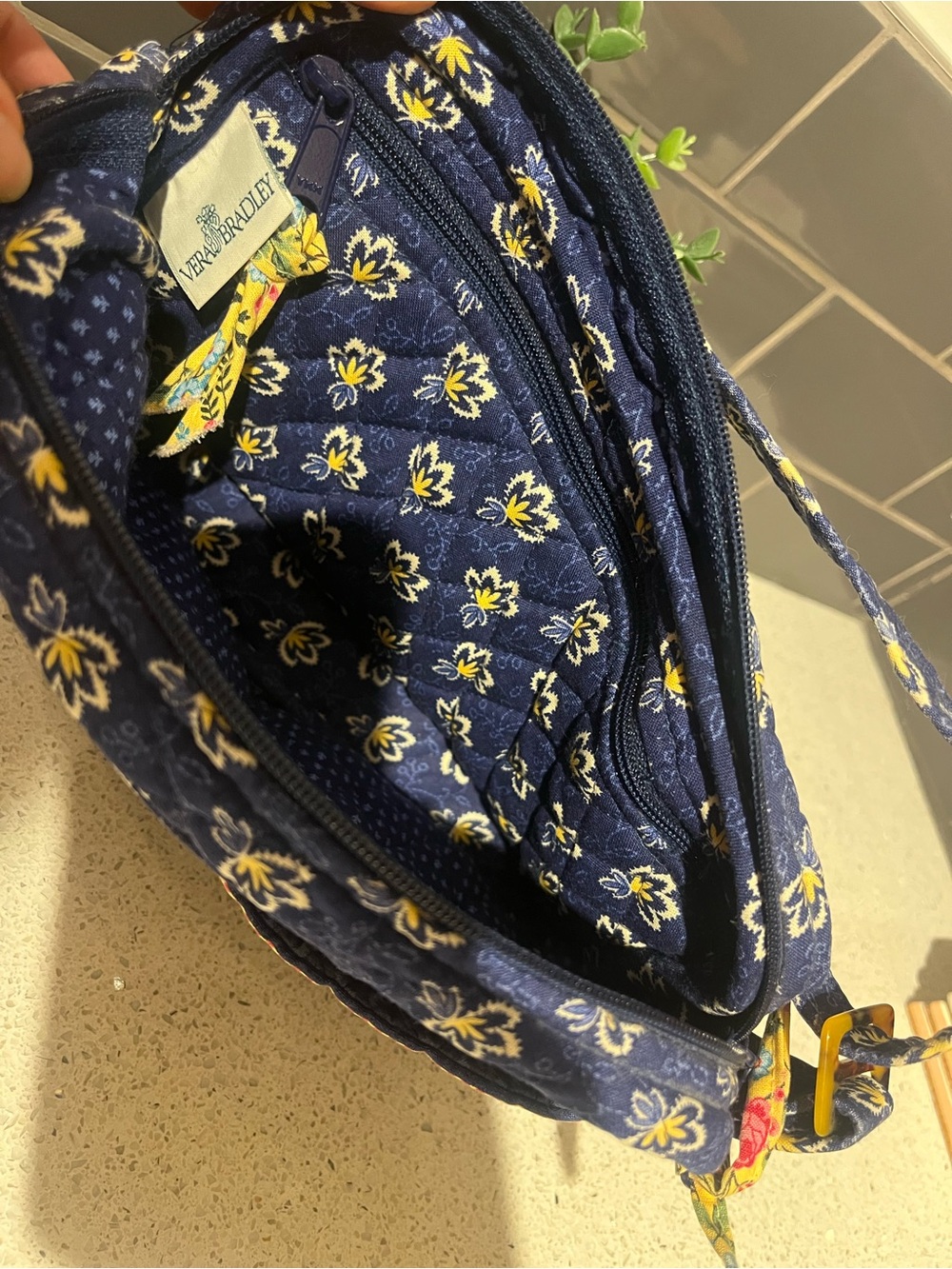 Vera Bradley Quilted Floral Denim Shoulder Bag Purse Vintage Y2K - Picture 14 of 16